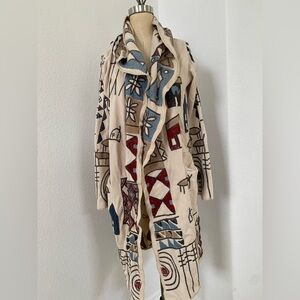 Johnny Was Biya Cream/ Ecru Kate Hooded Duster
